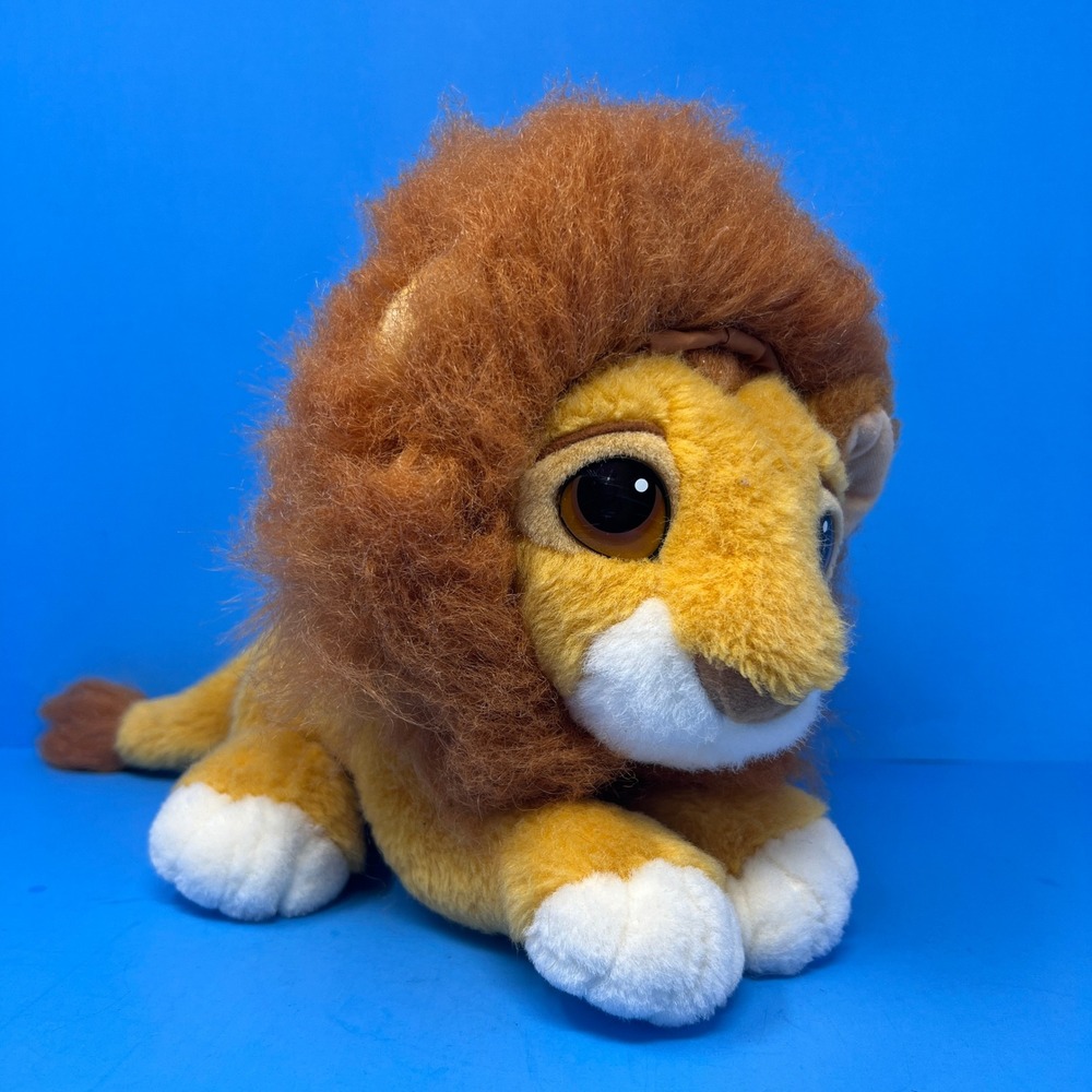 Disney Changing Simba Mufasa Lion King Plush‎ Stuffed Animal big eyes 90's